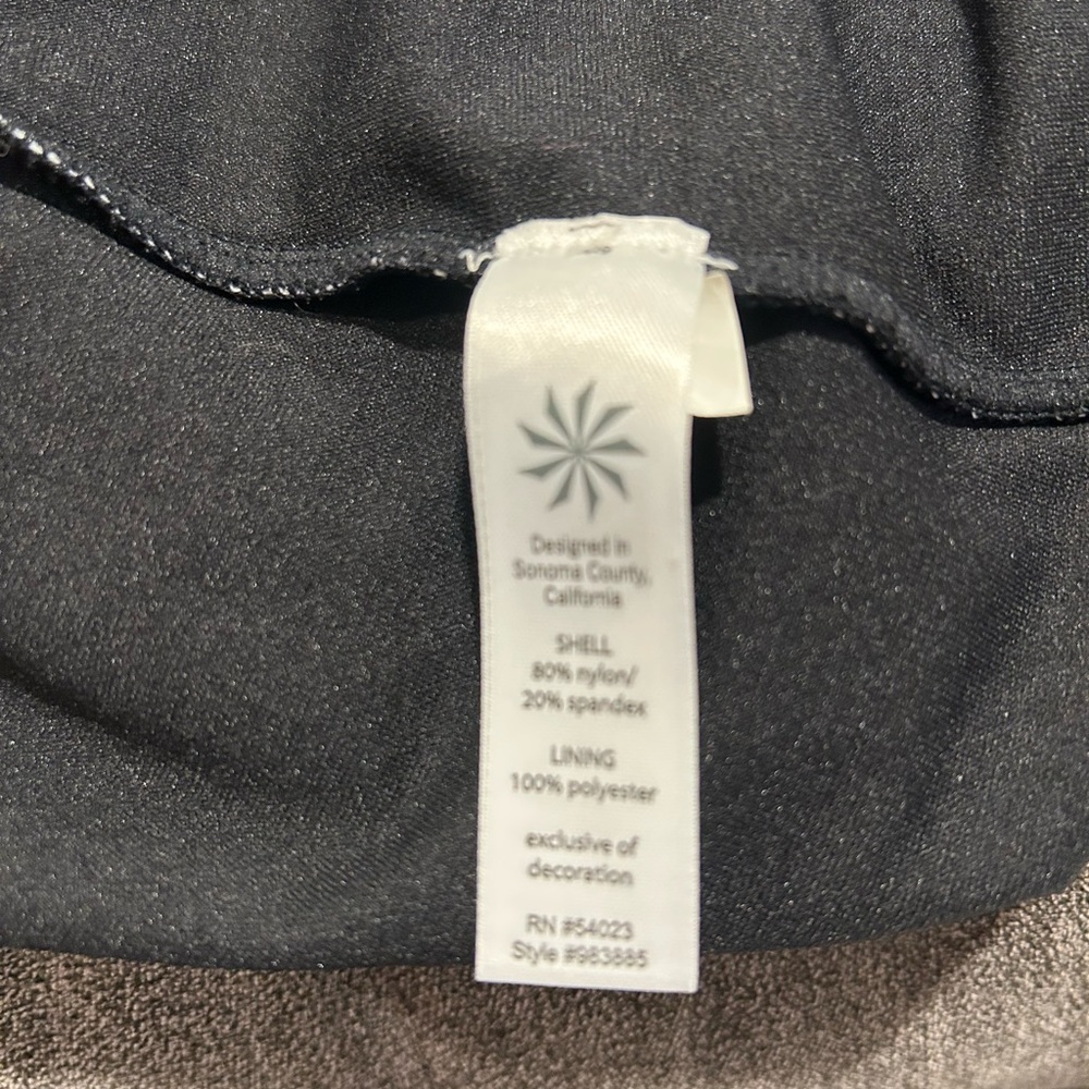 Athleta Women's Black and White Tankini  Top - Picture 4 of 6